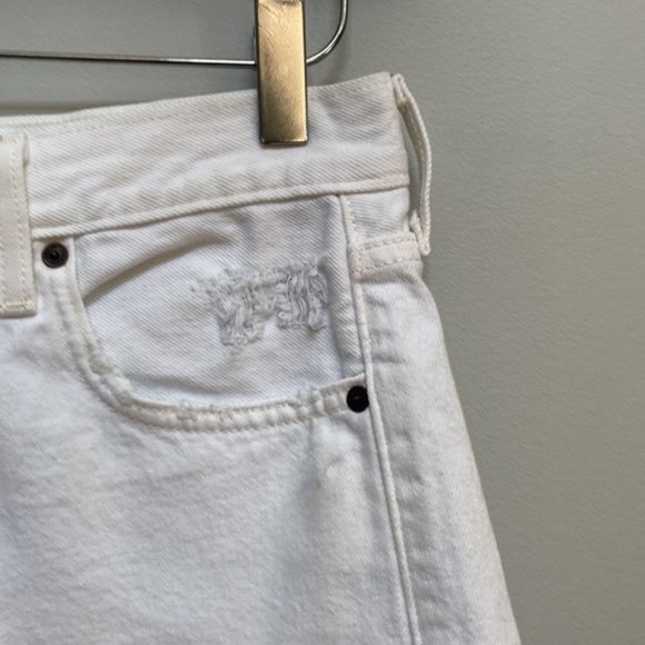 ❗️SOLD❗️Aritzia Denim Forum White Ex Boyfriend Shorts Size 25 - Picture 5 of 13